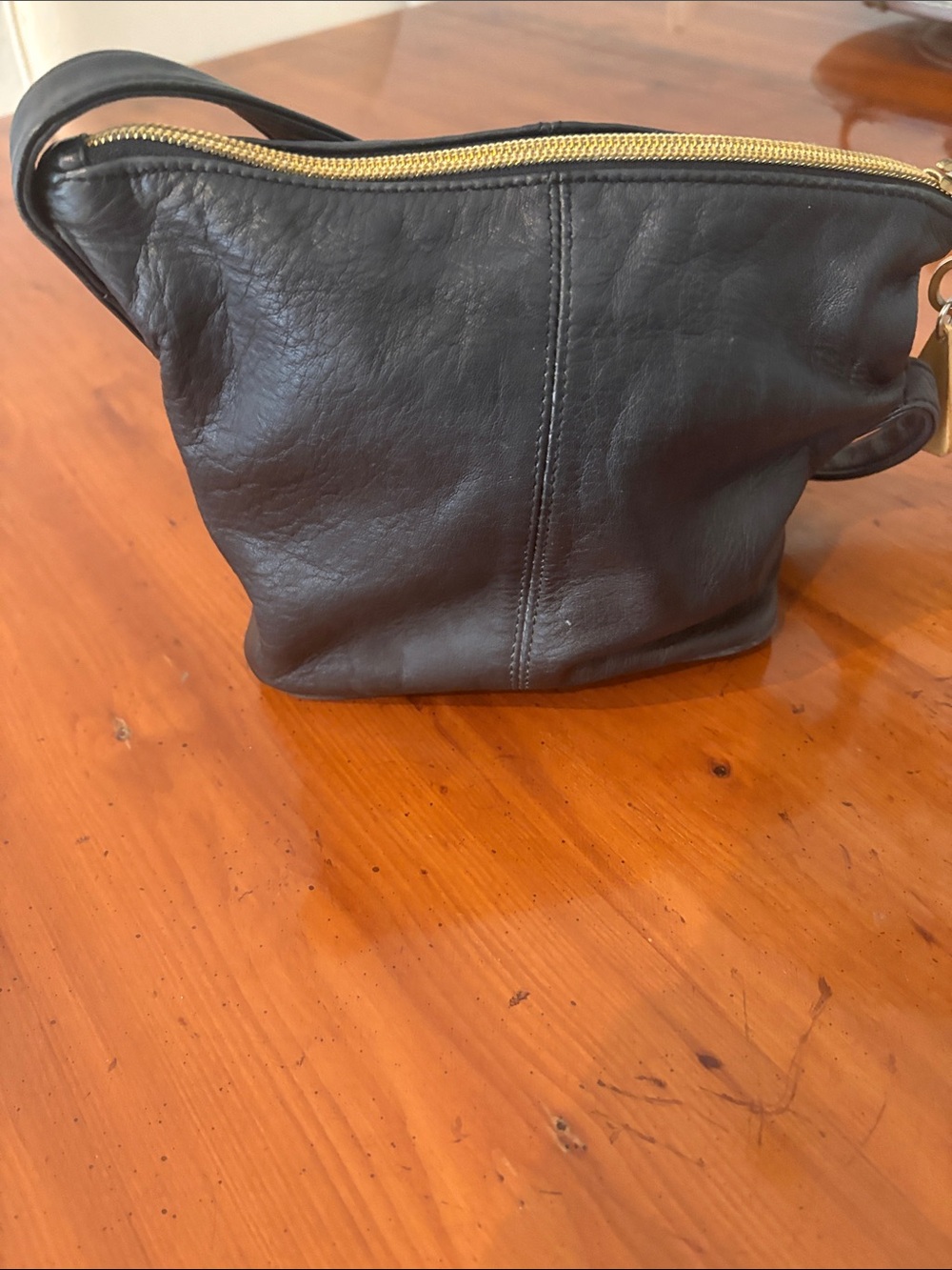 Sharif Black Leather Crossbody Bag - Picture 3 of 7